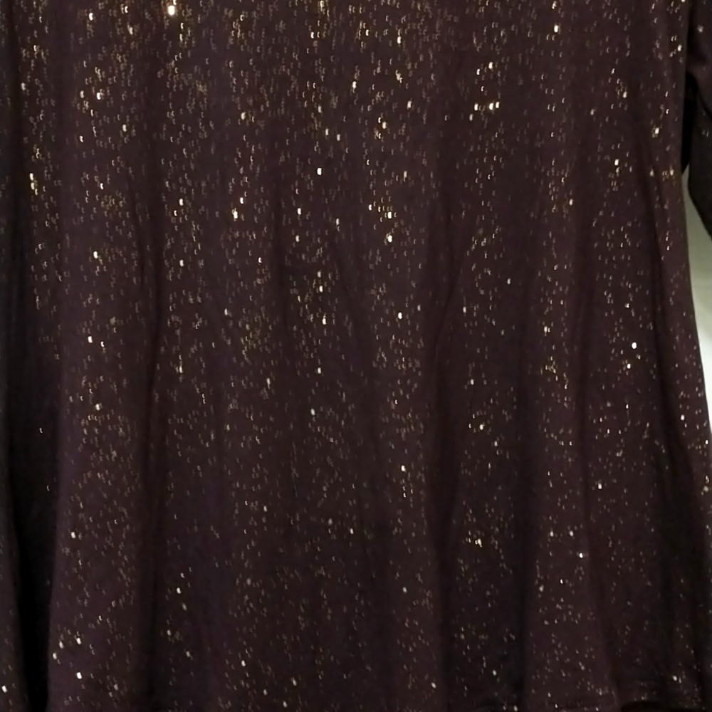 Apt.9 Dark Red Short Sleeved Top Size Petite Large - Picture 2 of 4